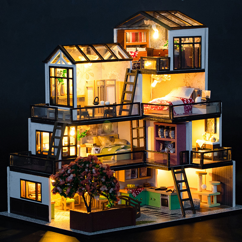 Diy Electronics Housing - DIY Wooden Dream Town Cottage Doll