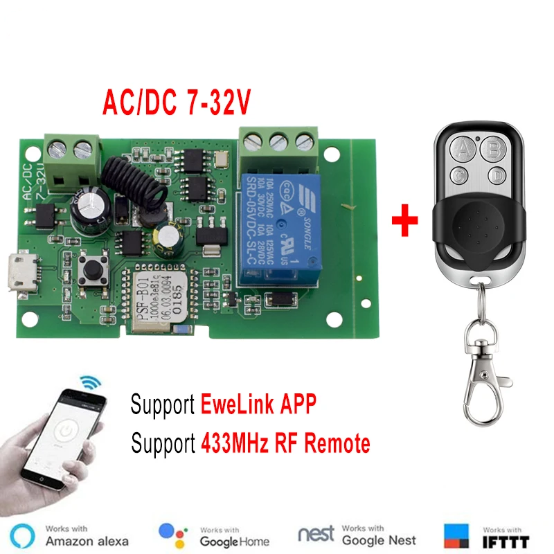 Ewelink AC/DC 5V 7V-32V 1 Chan - Relay Module 5V 리뷰 및 가격