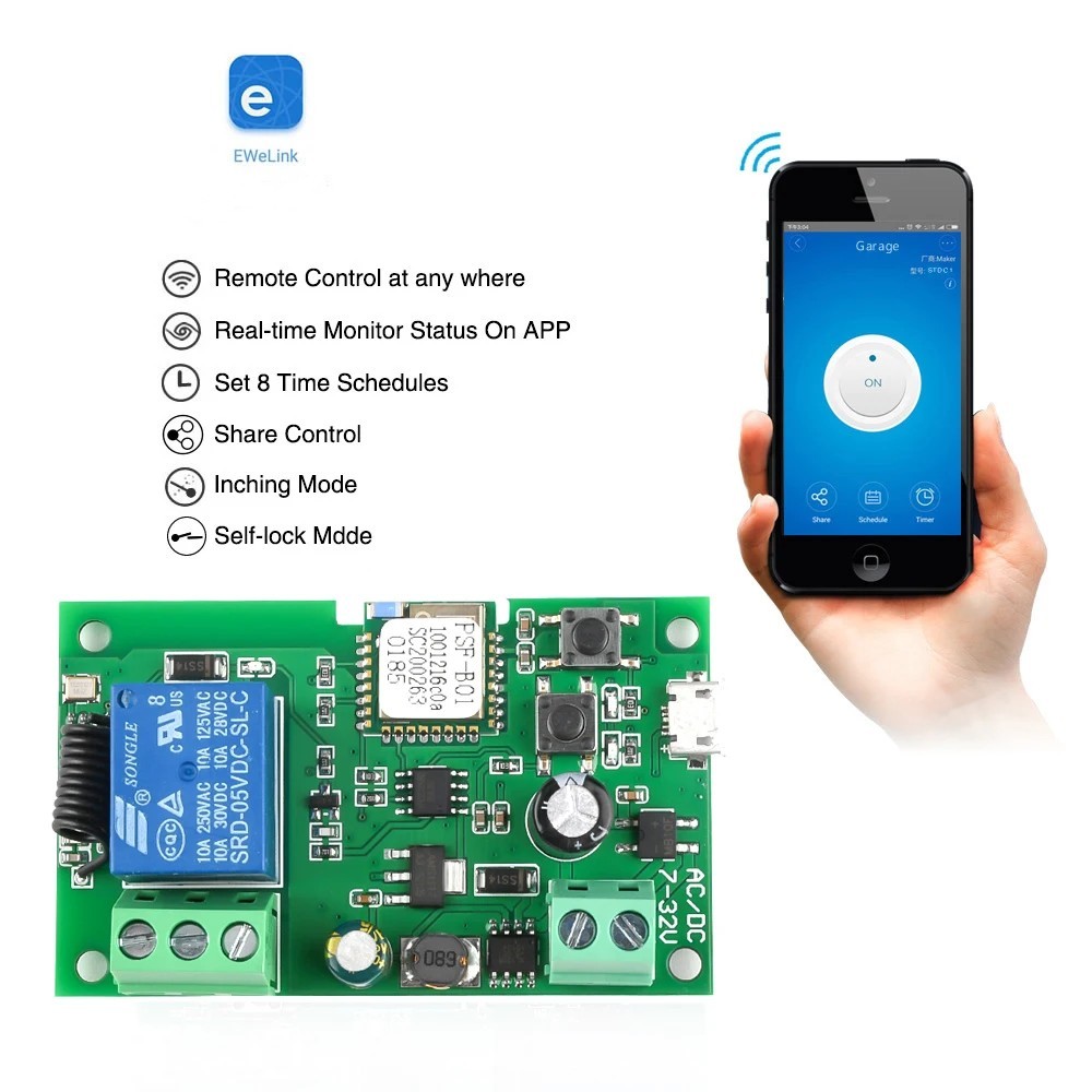 Ewelink AC/DC 5V 7V-32V 1 Chan - Relay Module 5V 리뷰 및 가격