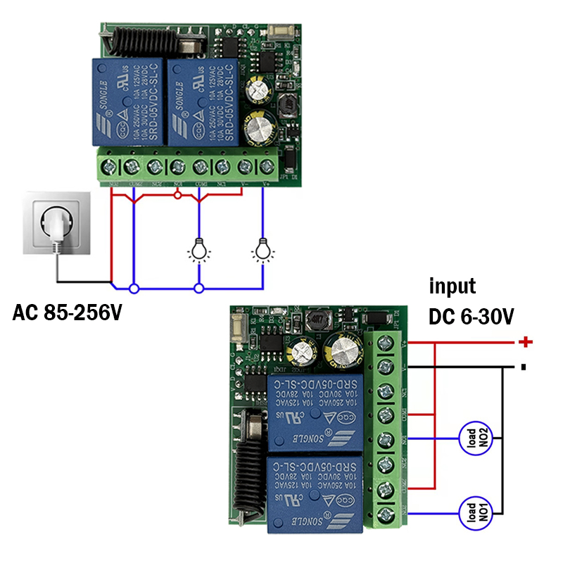 DC 9V 12V 24V AC 85-250V 2CH R - Rf 433Mhz Module 리뷰 및 가격