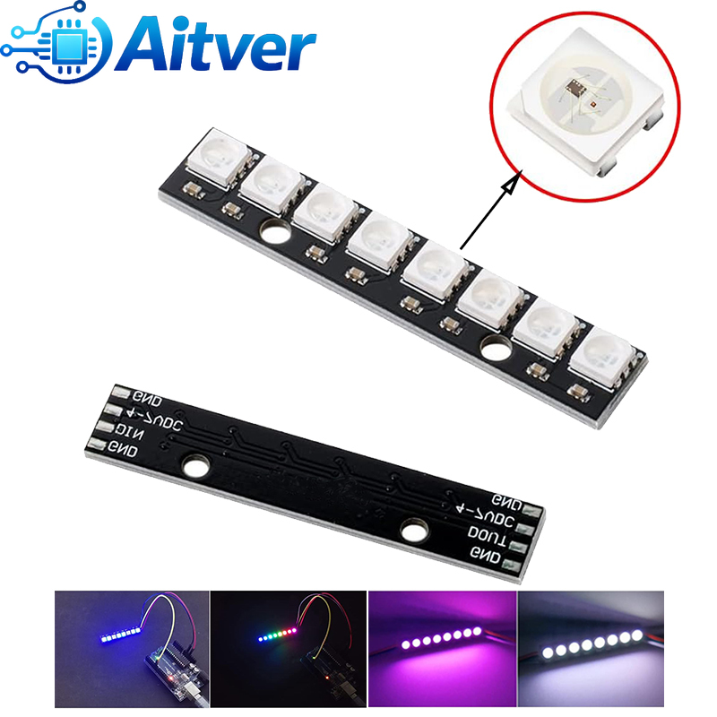 WS2812B 8Bit RGB LED Module 5V - Diy Electronics Address 리뷰 및 가격