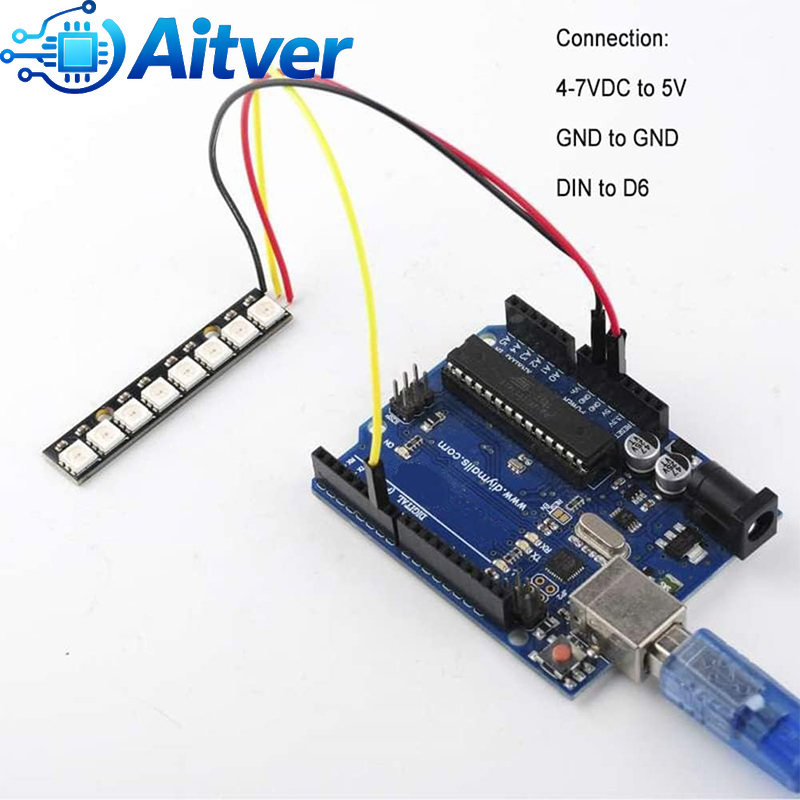WS2812B 8Bit RGB LED Module 5V - Diy Electronics Address 리뷰 및 가격