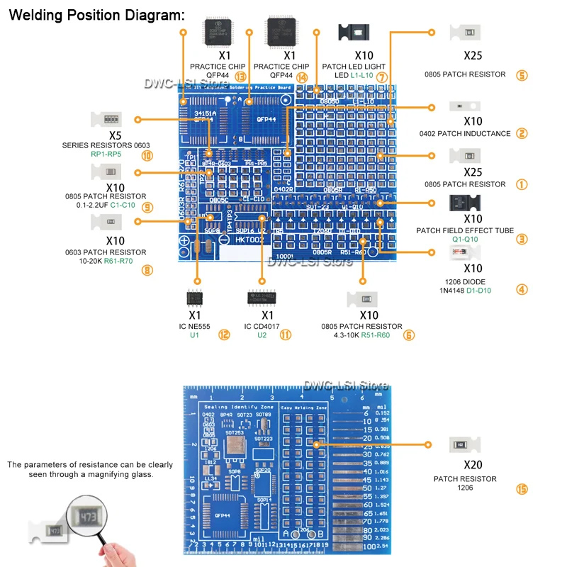 SMD/SMT Components Soldering P - Diy Electronics Game 리뷰 및 가격