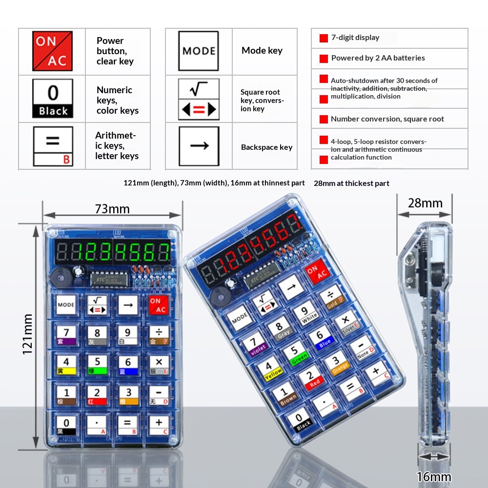 Calculator Production Kit, Ele - Diy Electronics Youtube 리뷰 및 가격