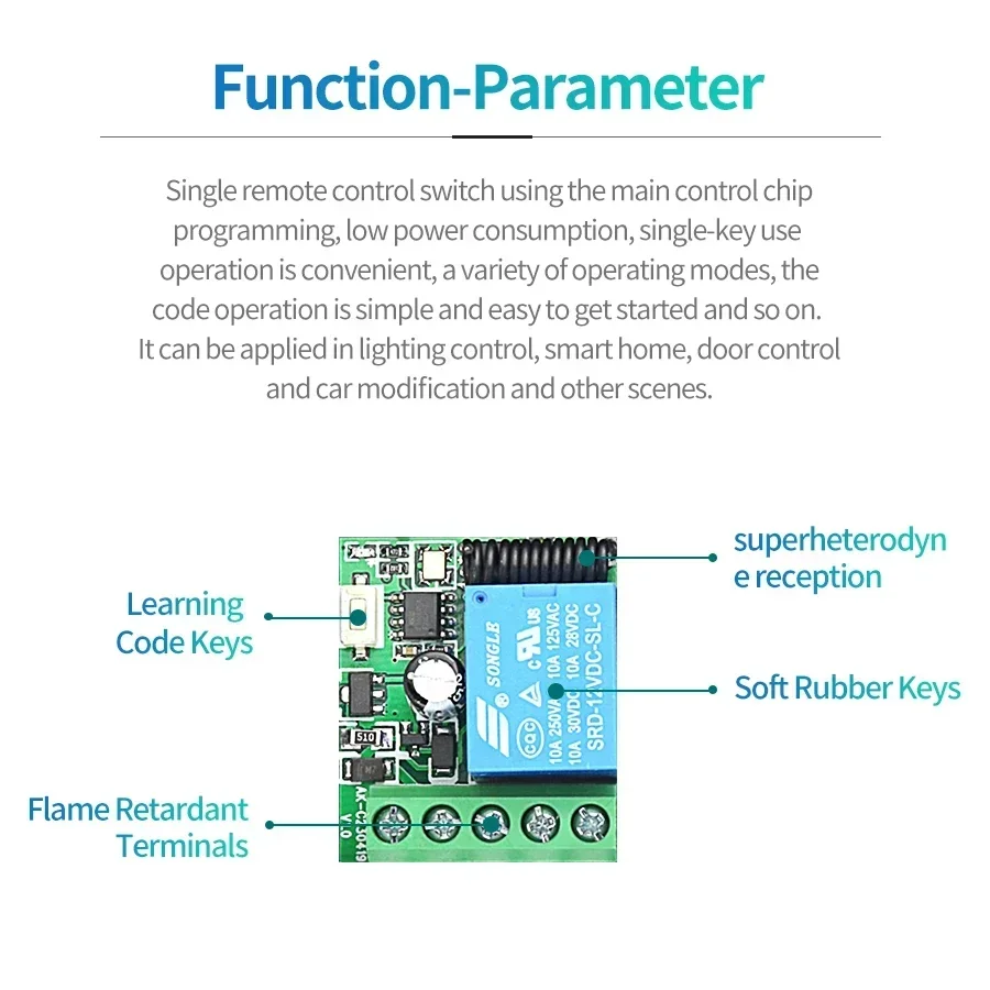 DC 12V Remote Control Smart Sw - Rf 433Mhz Module 리뷰 및 가격