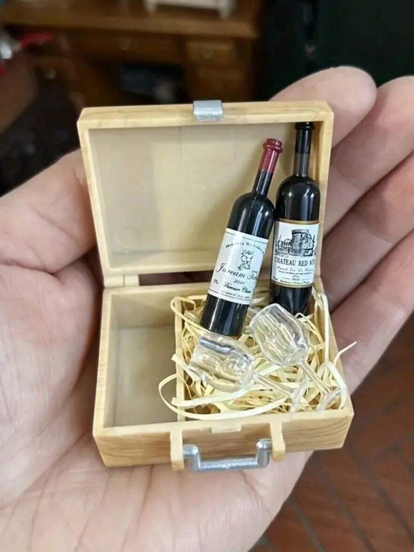 Dollhouse Mini Wine Champagne  - Diy Electronics Housing 리뷰 및 가격