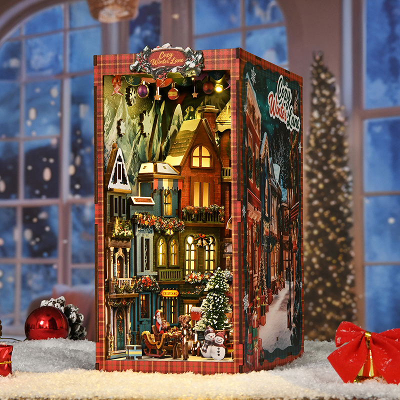 NEW DIY Book Nook Wooden Minia - Diy Electronics Housing 리뷰 및 가격