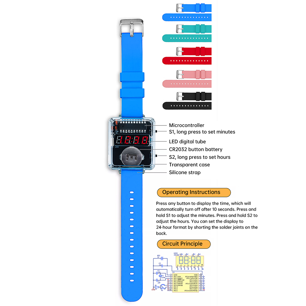 DIY Electronic Watch Kit 0.28' - Diy Electronics Youtube 리뷰 및 가격